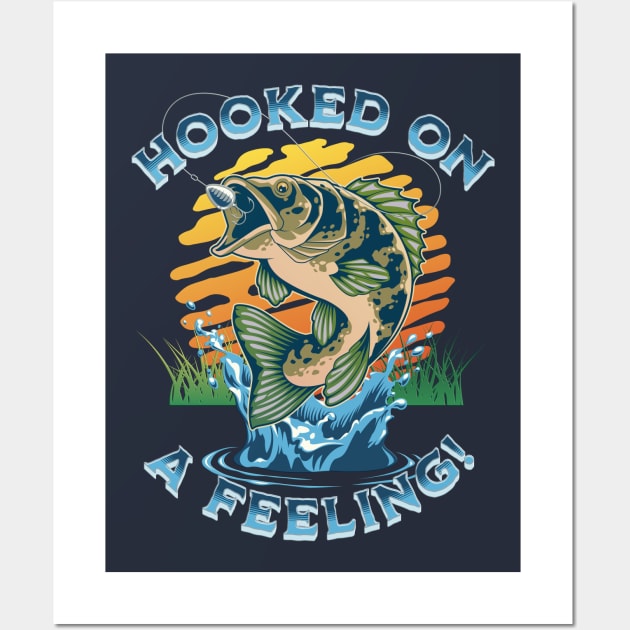 Hooked On A Feeling, Fishing Wall Art by RuftupDesigns